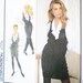 Retro 1990s Jumpsuit Fitted Dress & Pull-On Blouse UNCUT Pattern Style 1937 Sizes 8-18 - deep collar, dolman sleeves, tapered, darts, ties