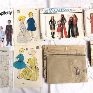 Papier éphémère vintage des années 60-80, enveloppes pour patrons de couture mode filles, instructions de service et papier de soie, papier journal indésirable, couture déco
