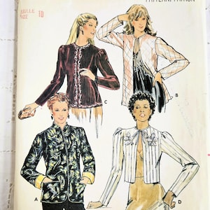 May include: Vintage Butterick pattern 6840, featuring illustrations of four different jacket designs. The pattern includes a size 10. The cover displays the Butterick logo and the text "PATTERN/PATRON".