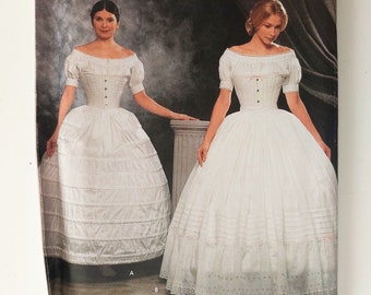 Cosplay Hoopskirt & Petticoat, Period Costume Crinoline, 19th Century Undergarments, Historical Fashion, UNCUT Simplicity 9764, Size 6-12