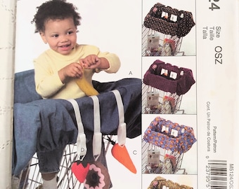 Grocery Cart Liner & Hang Toys, Shopping Cart Cover, For Baby and Toddler, Protective Cover, Fits 21" X 8" Opening, UNCUT McCall's 5124