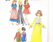 Groovy 70s Wardrobe for 11 1 2 quot Dolls - Barbie, Julia, Maddie Mod, Dollikin - Maxi or Mini Dress, Hot Pants, Bolero - Simplicity 9697