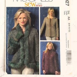 Fitted faux fur jacket hotsell