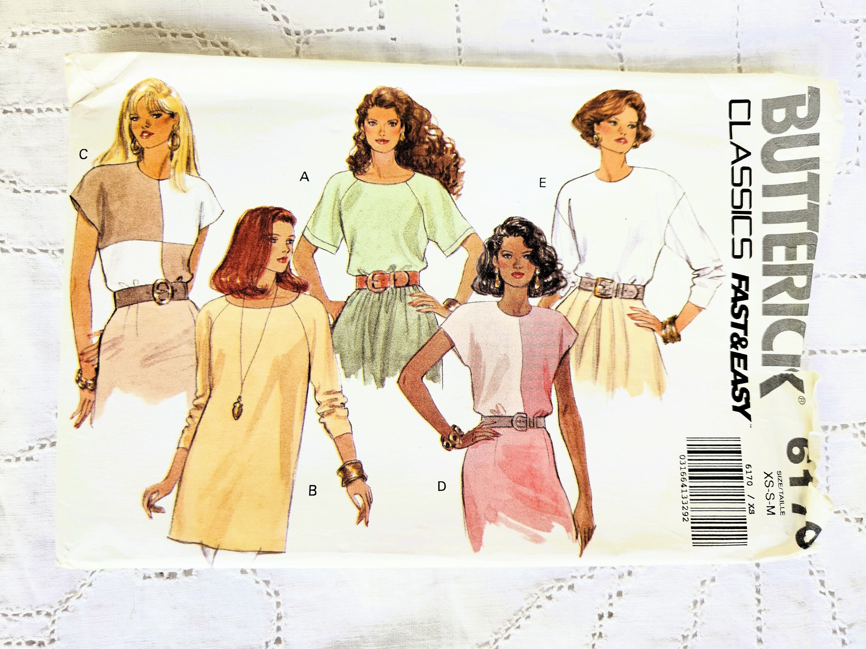 Butterick Motif 6172 Format A5 6/8/10/12/14 et tuniques pour Butterick Motif 6172 Format A5 6/8/10/12/14 et tuniques pour