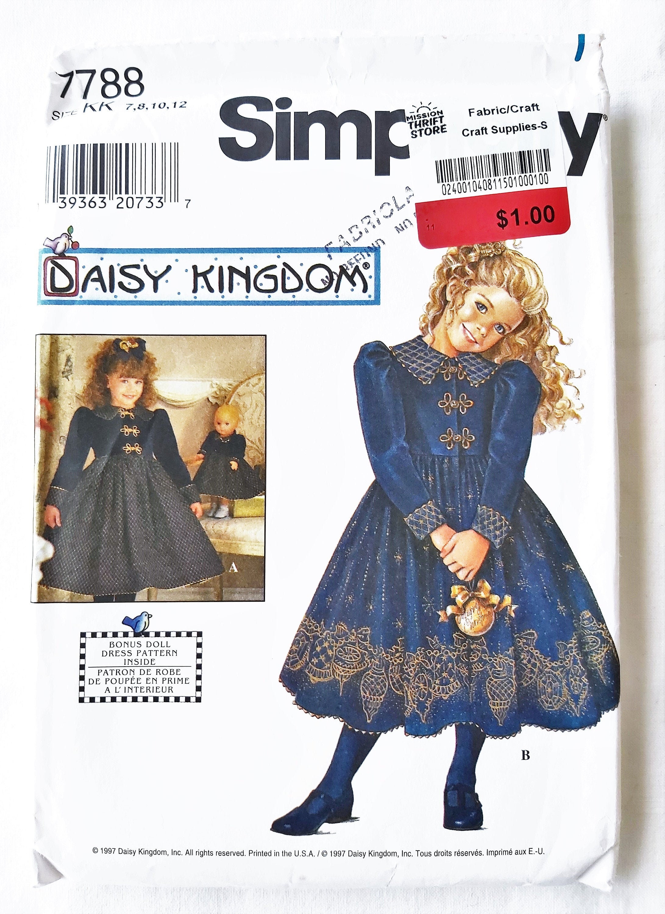 Daisy Kingdom Girls' Dress With Raised Waist, Full Skirt, Back