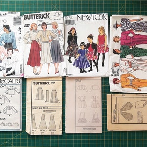 Enveloppes et instructions pour patron de couture vide rétro des années 80, Papier éphémère, Carnets indésirables, Projet de scrapbooking, Collage de papier, Décoration de salle de couture