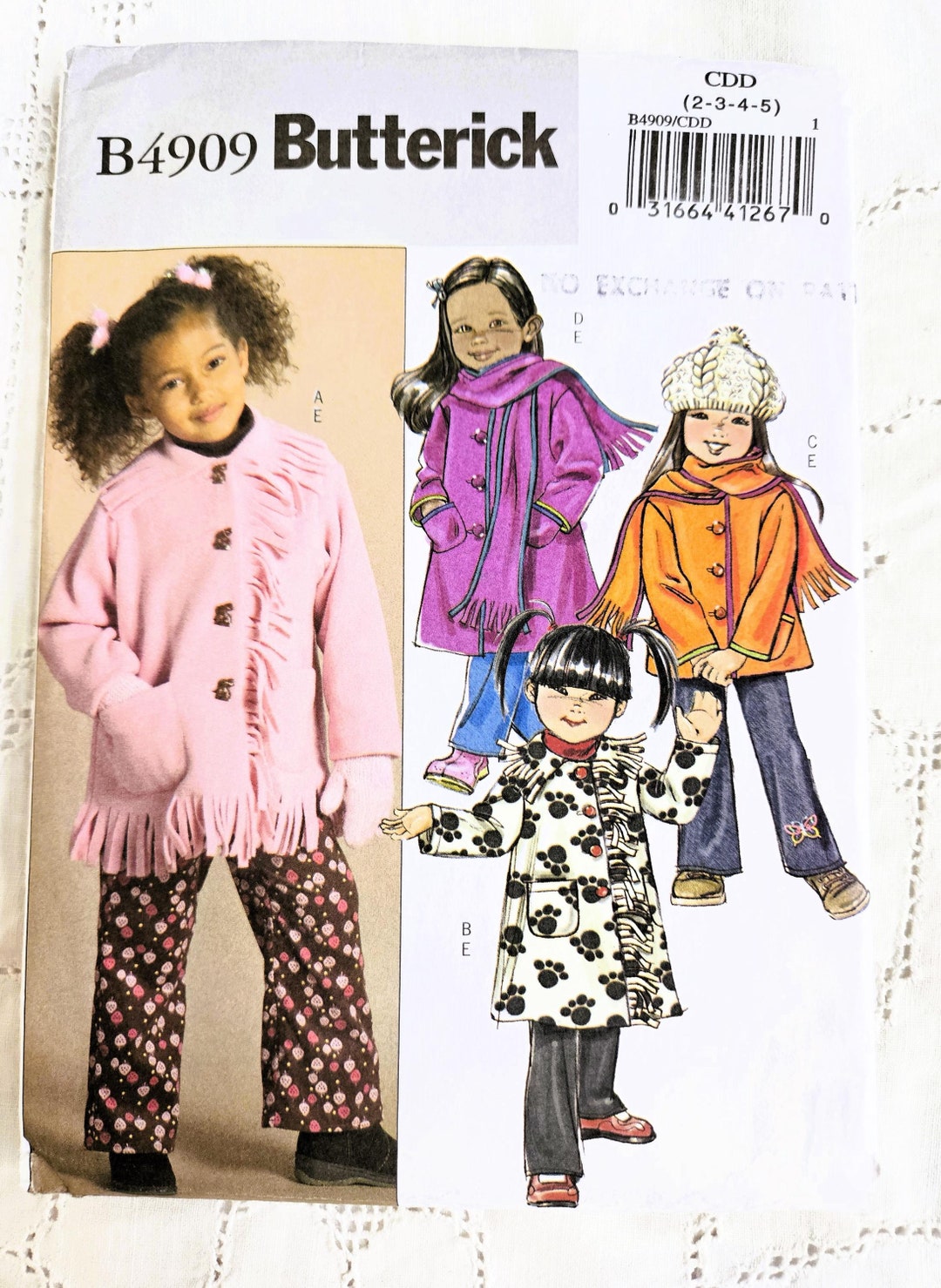 Little Girls' Fleece Jacket, Coat and Pants, Button Front, Fringed ...