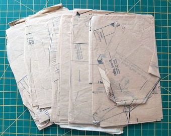 Vintage Sewing Pattern Printed Tissue Paper, Paper Ephemera, Junk Journals, Scrapbooking Paper, Paper Collage, Paper Dolls, Decoupage