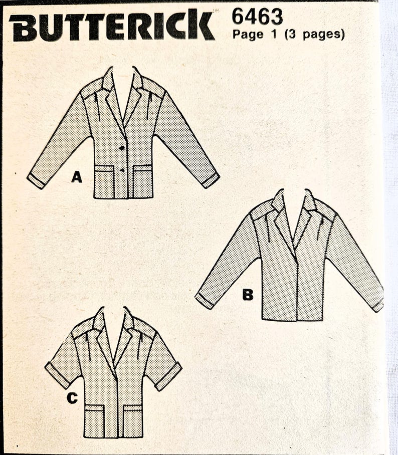 Boxy Jacket Pattern 80s Loose-fit Boxy Jacket, Unstructured Blazer, Long or Short Sleeves ...