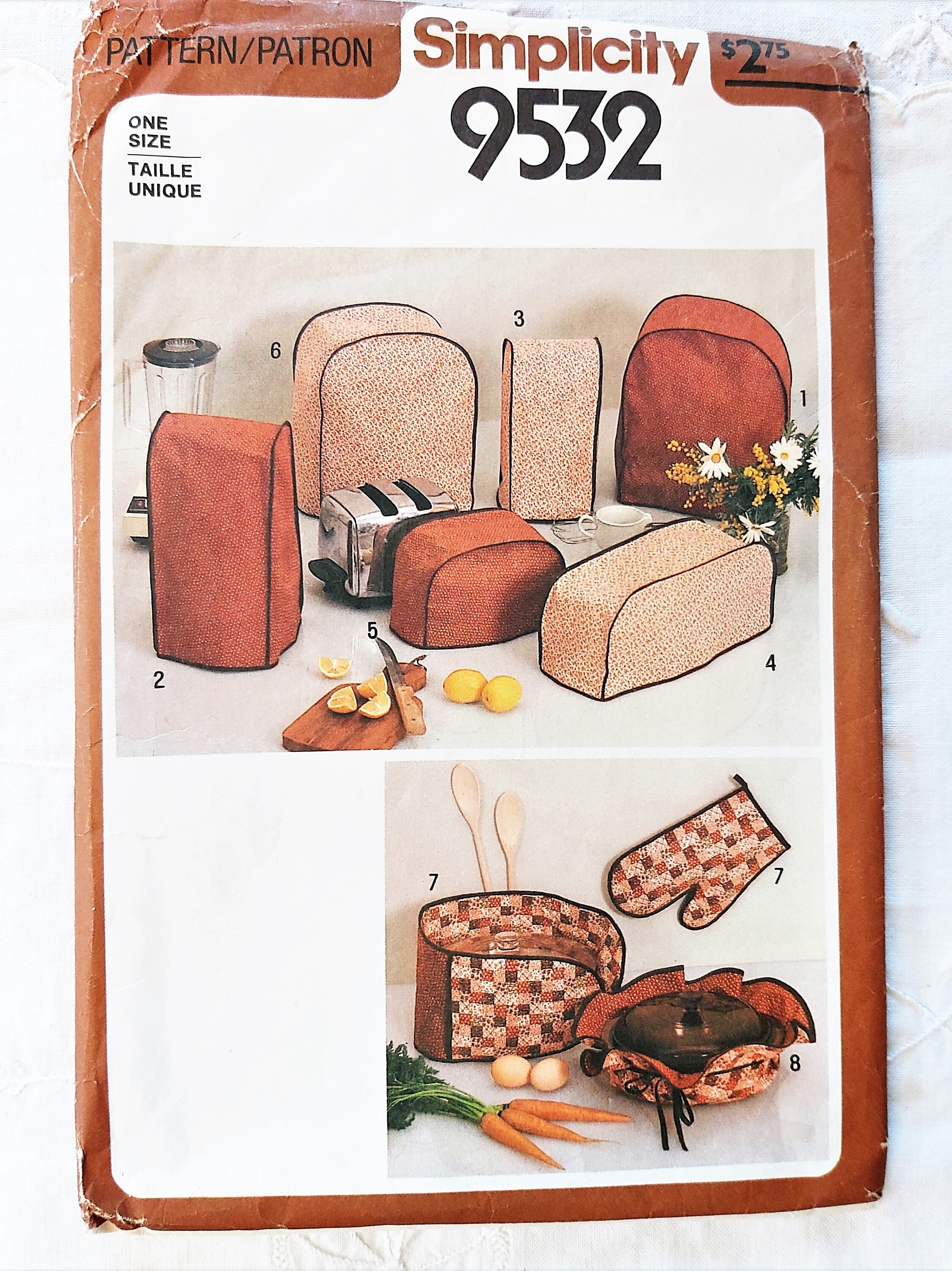 Simplicity 5495 Kitchen APPLIANCE COVERS Egg Potholder Sewing Decorator  Pattern