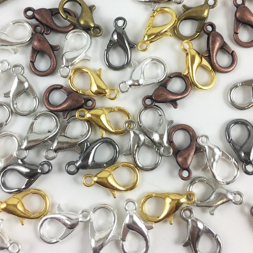 20 Lobster Clasps Assorted Finishes 12mm X 6mm Etsy