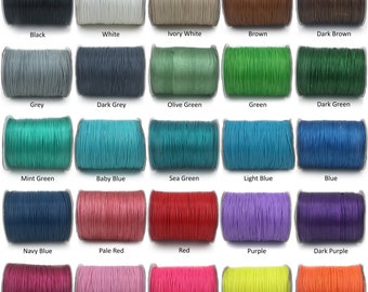 1mm and .5mm Waxed Polyester Cord Korean Cord 10 Yards
