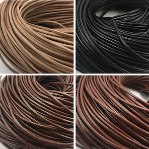 2mm 3mm 5 Yards Cowhide Leather Cord