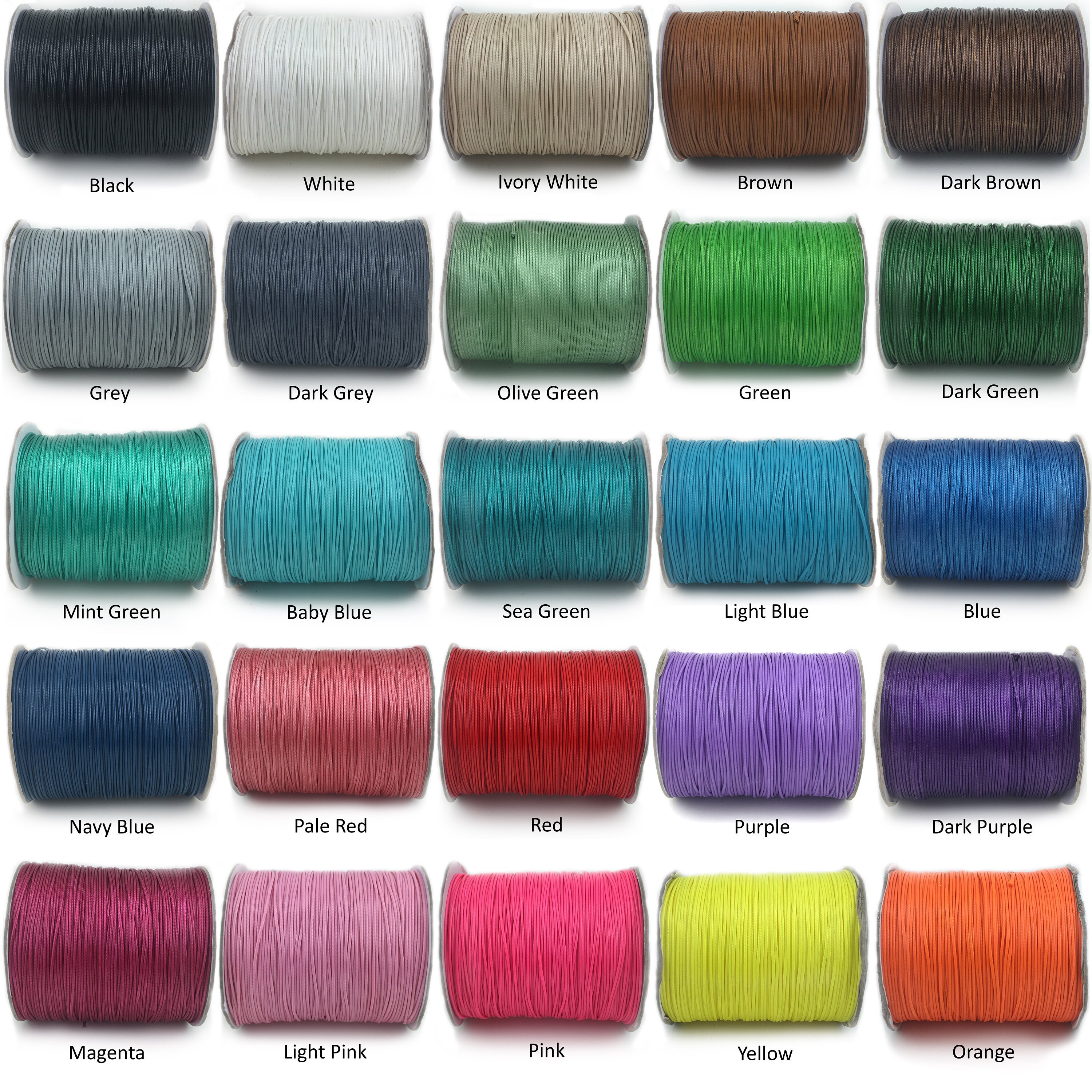 1mm and .5mm Waxed Polyester Cord Korean Cord 10 Yards Etsy