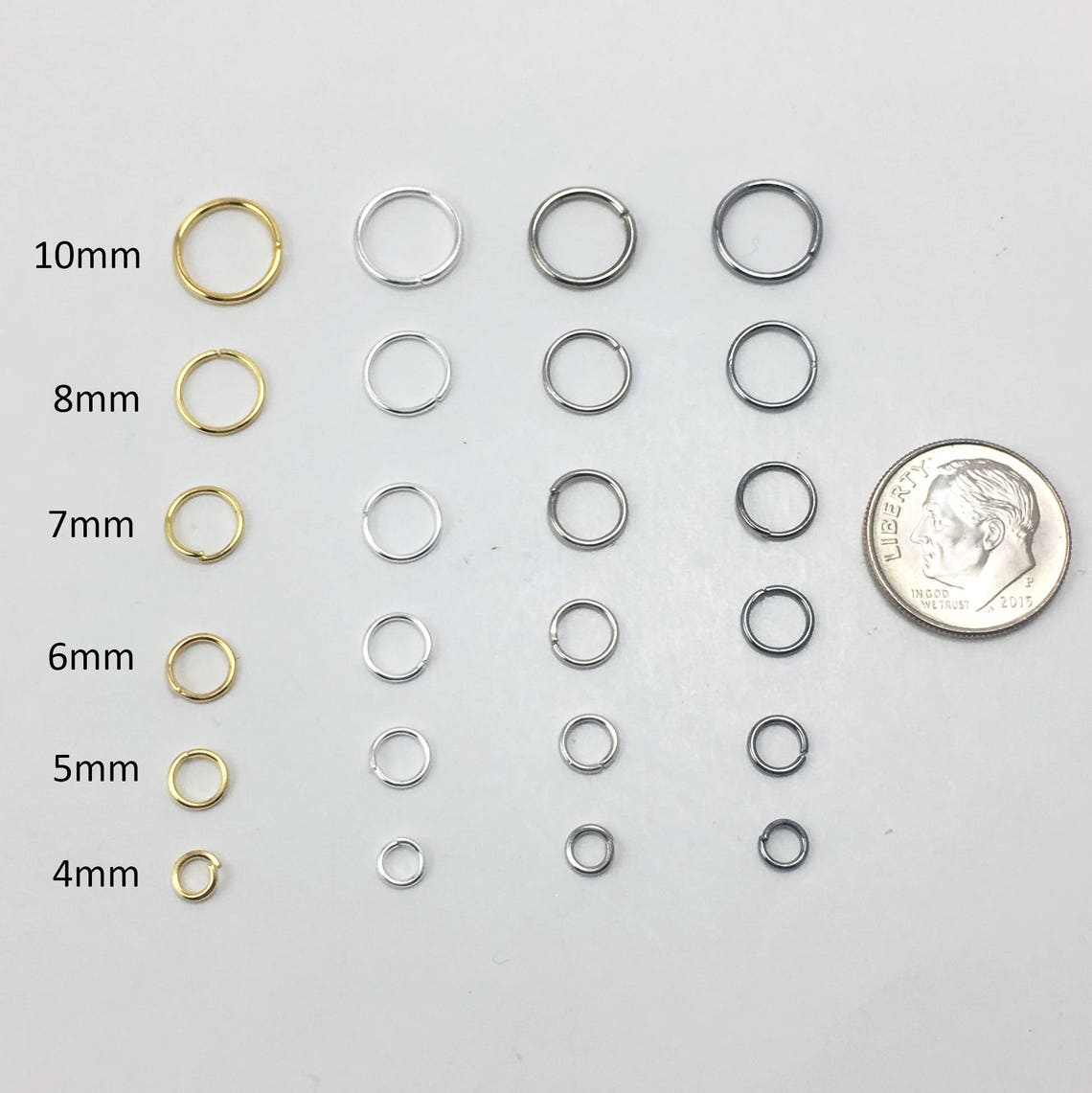 Iron Jump Rings Choose Finish 4mm10mm 1700 Pieces Gold Etsy