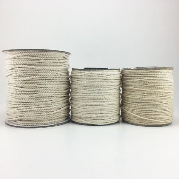 Natural White Cotton Twisted Cord 1mm 1.5mm 2mm 3mm 4mm 5mm