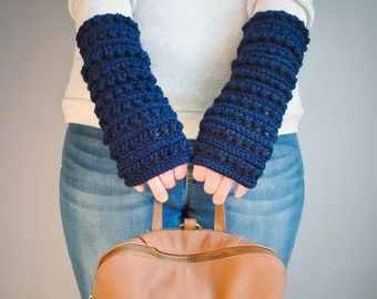 Guantes/mitones sin dedos de crochet Mattina