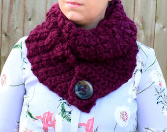 The Crossway Button Scarf - Crochet Pattern Only!