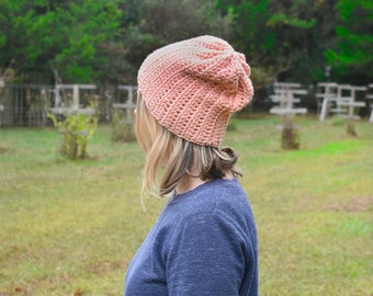 Rockport Beanie - Crocheted in Rows