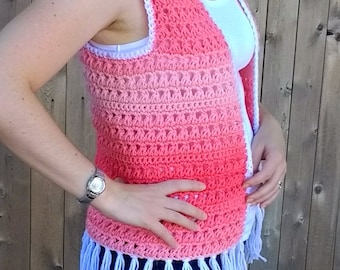Ombre Boho Vest - CROCHET PATTERN ONLY!