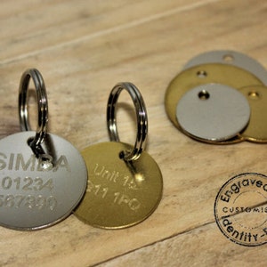 Personalised Engraved Pet - Cat Dog - ID Disc Tag