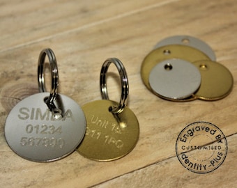 Personalised Engraved Pet - Cat Dog - ID Disc Tag