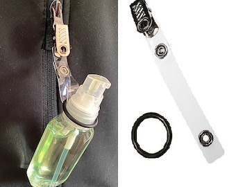 Long Crocodile Badge Clip FREE POST with O Ring to hold Hand Sanitiser