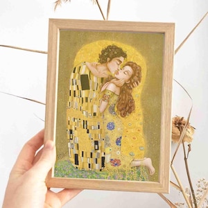 Art Print The Kiss Klimt Tribute - Wall Art