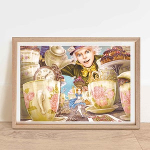 Art Print - Alice Mad Tea Party from Alice in Wonderland - Wall Art