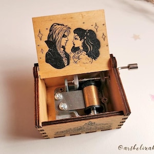 Labyrinth Music Box - Hand-Cranked Music Box - Fantasy Music Box - Mini Wooden Chest Music Box - Handcrafted - Vintage - Magical Gift