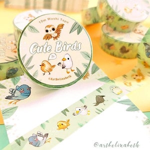 Washi Tape süsse Vögel – Kawaii Vögel Washi Tape – Dekoratives Klebeband