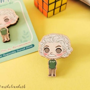 Wooden Pin Albert Einstein – Famous Scientist Pin – Cute Pin - Eco Friendly Pin