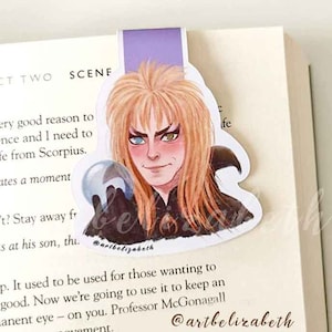 Magnetic Bookmark The Goblin King | Labyrinth Bookmark  | Cute | Kawaii | Double-Sided Printed