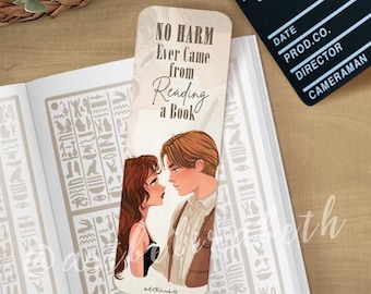 The Mummy Bookmark – Rick & Evie, Fantasy Art Print, Single-Sided Printed Pearl Finish
