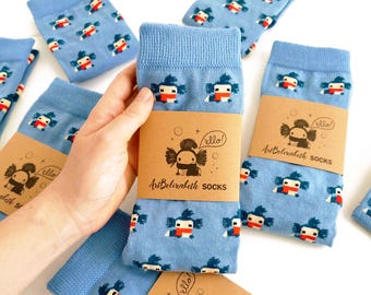 Labyrinth Ello Worm Socks: Made in Spain, Combed Cotton Blend