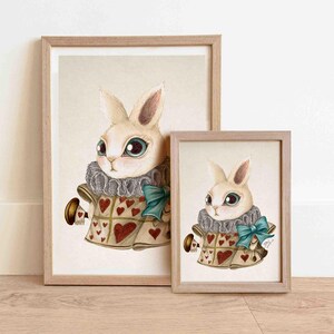 Art Print White Rabbit Herald From Alice in Wonderland - Wall Art - Etsy