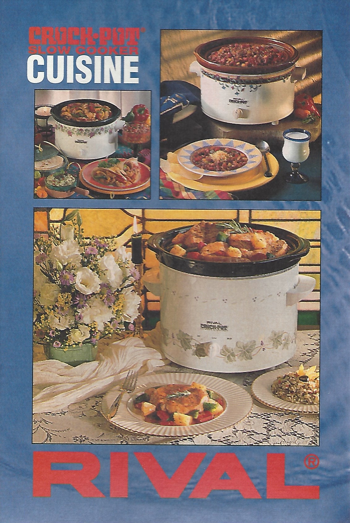 Vintage Rival Crock-ette Mini Crock Pot Country Heart Americana 1 Qt