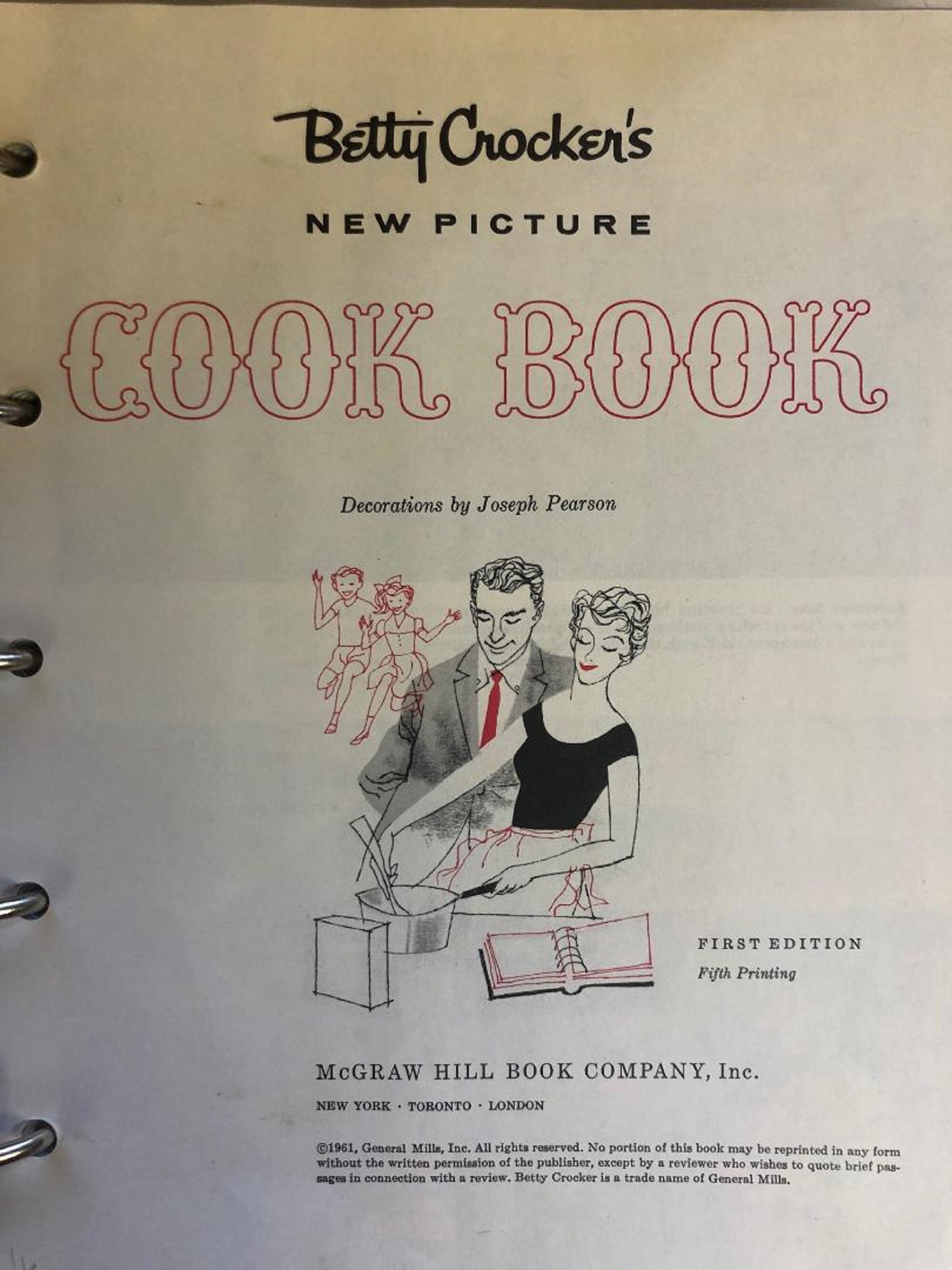 Betty Crocker's New Picture Cook Book 1961 W/box (1st
