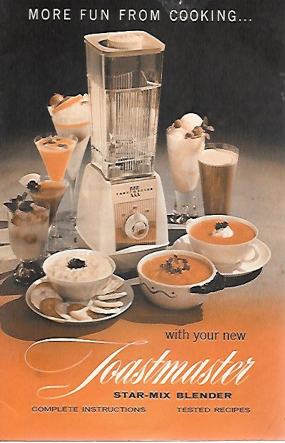 Toastmaster Star-mix Blender Recipe and Instructions Booklet softcover 1960  