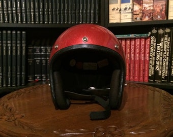 Vintage Lear Siegler BA 71 (1975) Motorcycle Helmet-Open Face (LARGE)