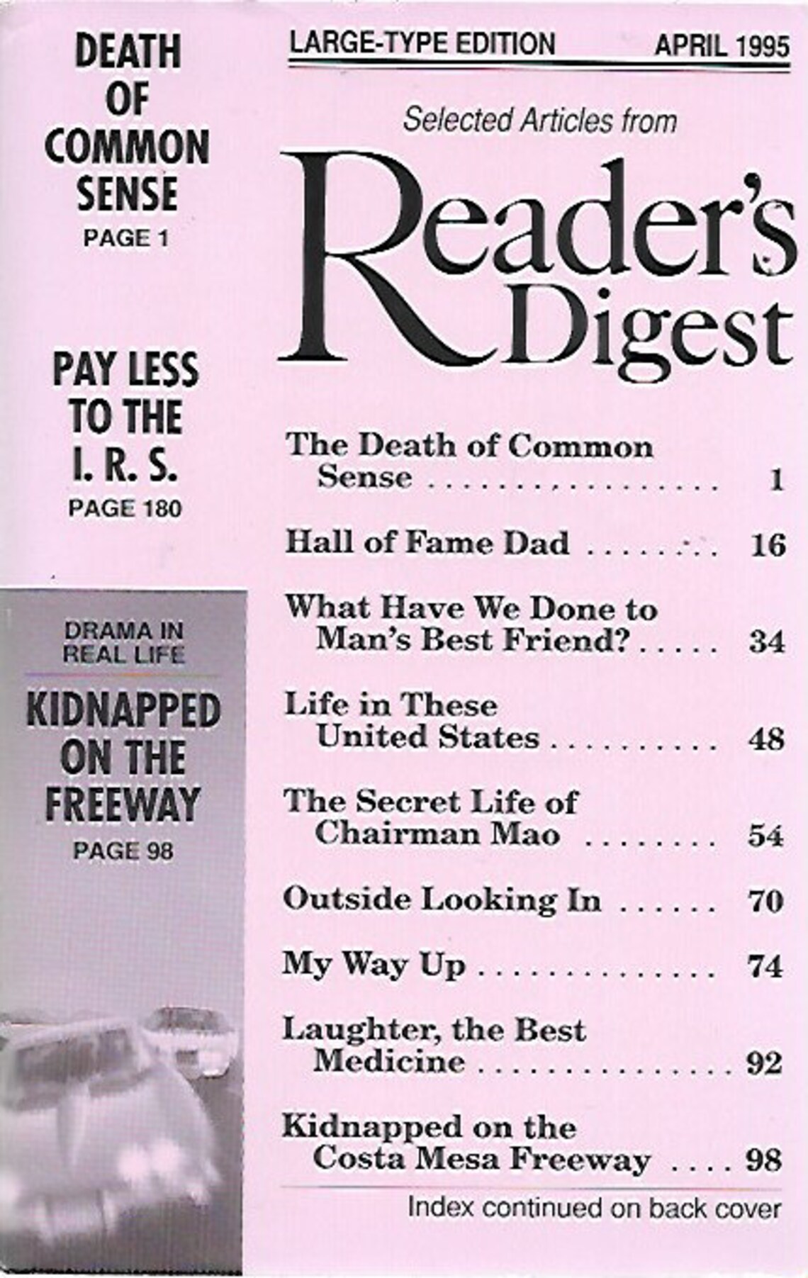Reader's Digest Selected Articles Softcover April Etsy