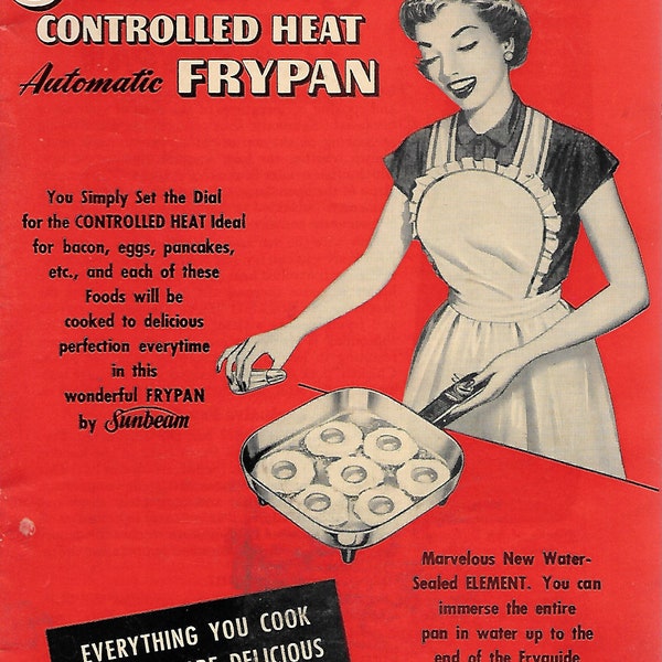 Sunbeam Controlled Heat and Automatic Frypan  (Softcover Pamphlet) 1953