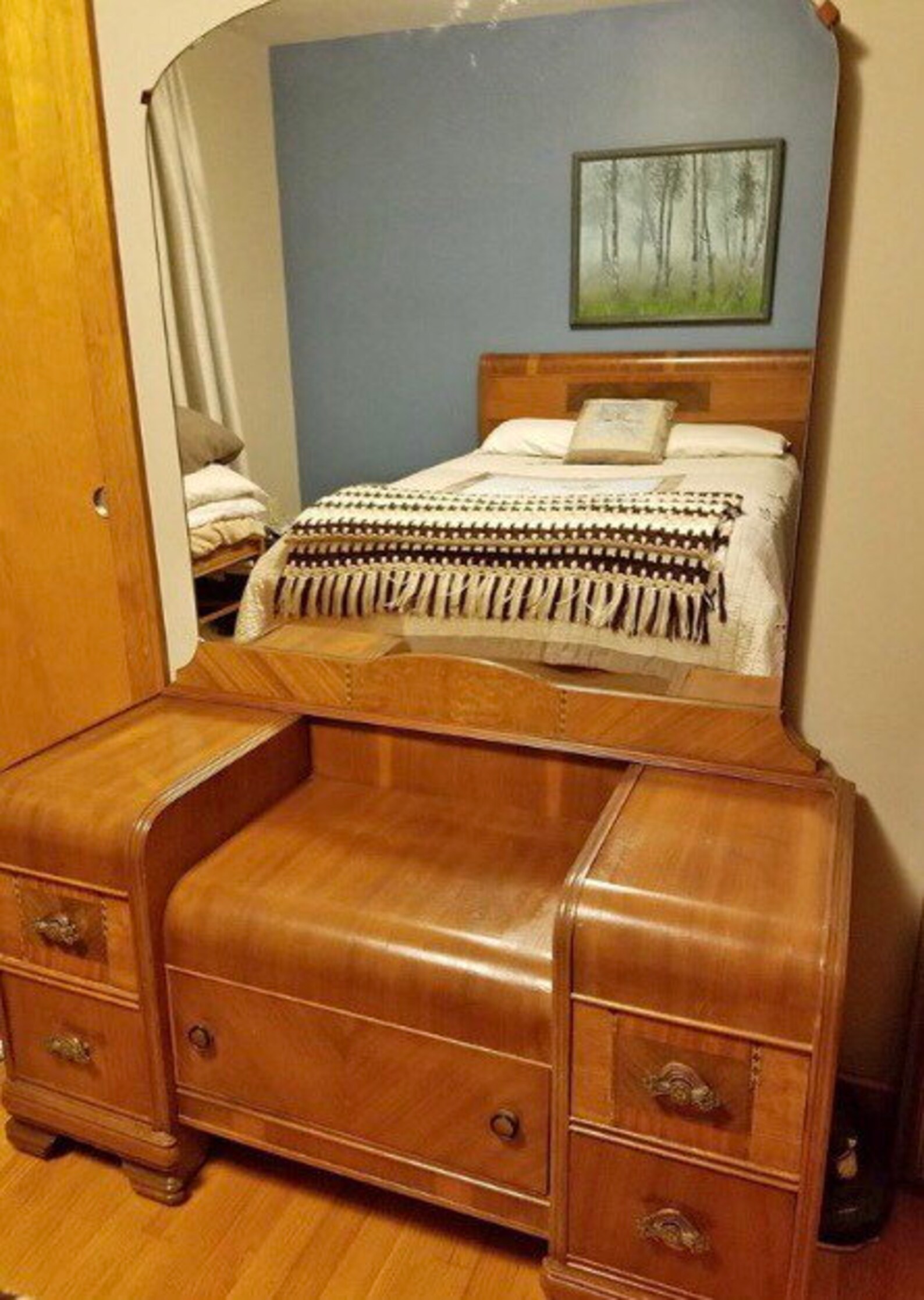 Hermoso vintage 1940's Waterfall Bedroom Set Detalles Etsy