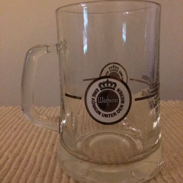 German Beer Stein WARSTEINER Eine Konigin Unter Den Bieren German .5L Glass - VintageRedefined4U