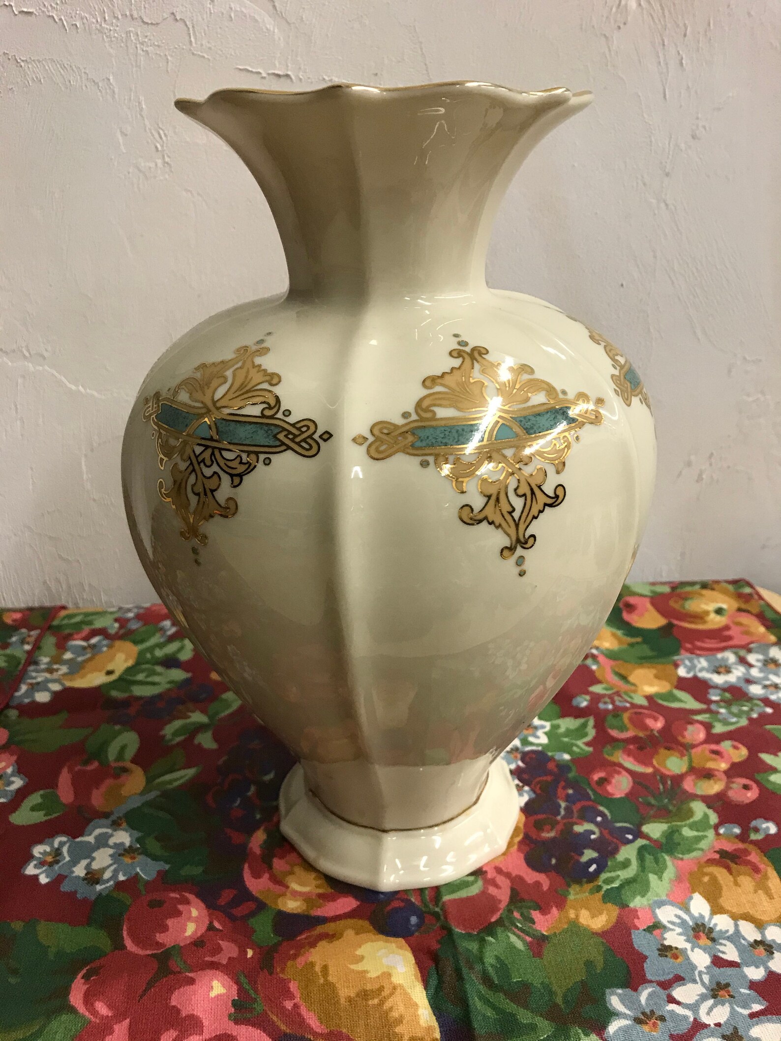 Lenox Catalan Porcelain Vase 24K Gold Trim Ivory UrnRetired Etsy