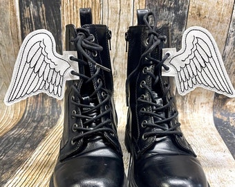 Angel Shoe Wings - Choose Your Vinyl Color - Raven Feather Wings - Roller Skate Accessories