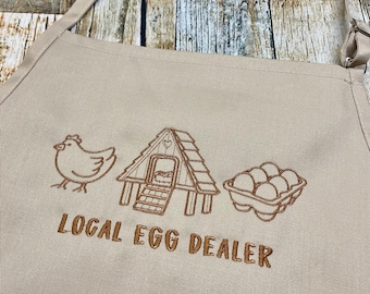 Local Egg Dealer Personalized Apron - Available in more colors of Aprons - OSFM