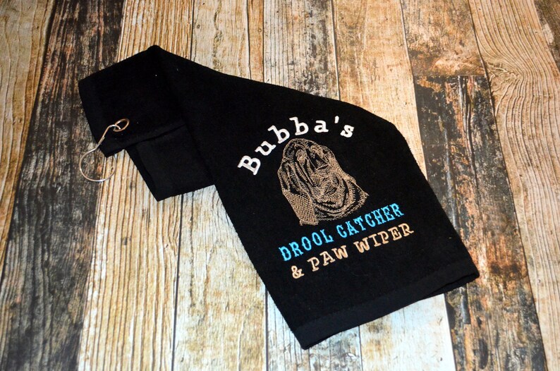 Personalized Dog Towel with Hook Drool Catcher and Paw Wiper Etsy