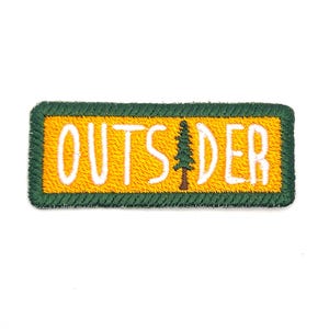 Outsider - Embroidered Iron On or Sew On Patch - Outdoor Adventurer Patch