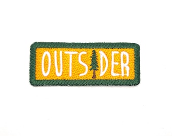 Outsider - Embroidered Iron On or Sew On Patch - Outdoor Adventurer Patch